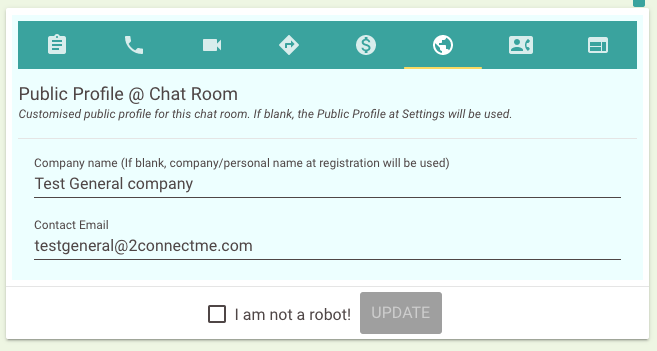 Private chat room